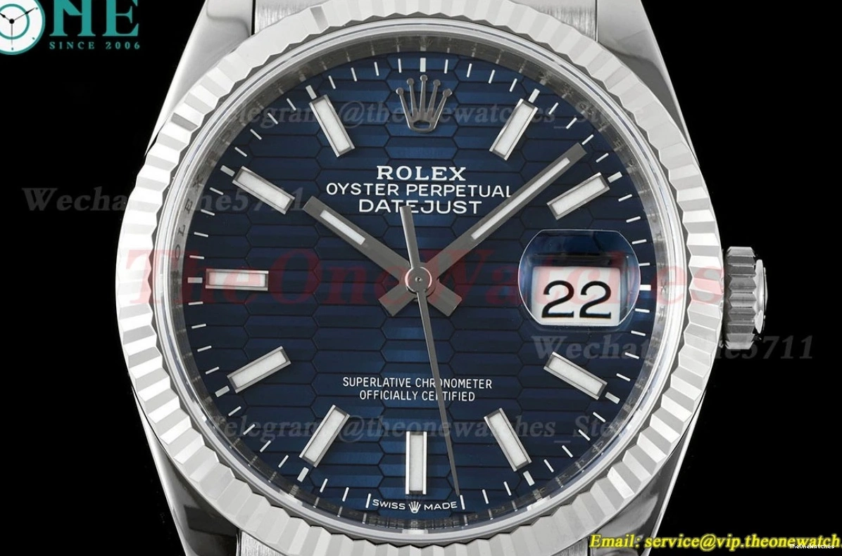 Dial 36mm Jub Datejust SS SS VSF VS3235 126234 Textured Blue 0117